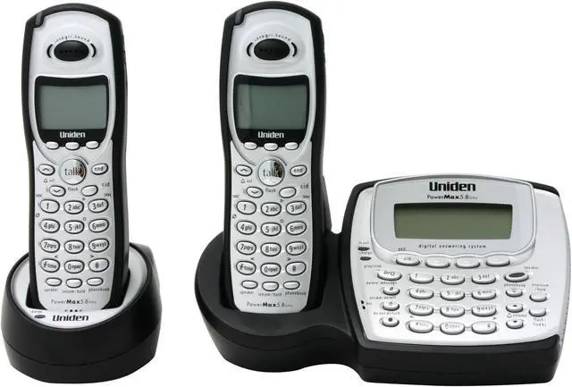 Alt view image 3 of 7 - Uniden TRU8885-2 5.8 GHz Digital 2X Handsets Cordless Phone Integrated Answering Machine