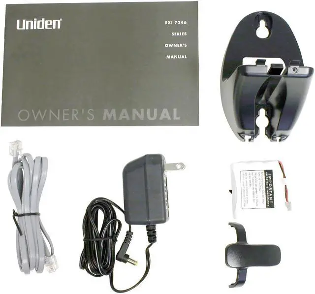 Alt view image 6 of 7 - Uniden EXI7246C 2.4 GHz 1X Handsets Cordless Phone