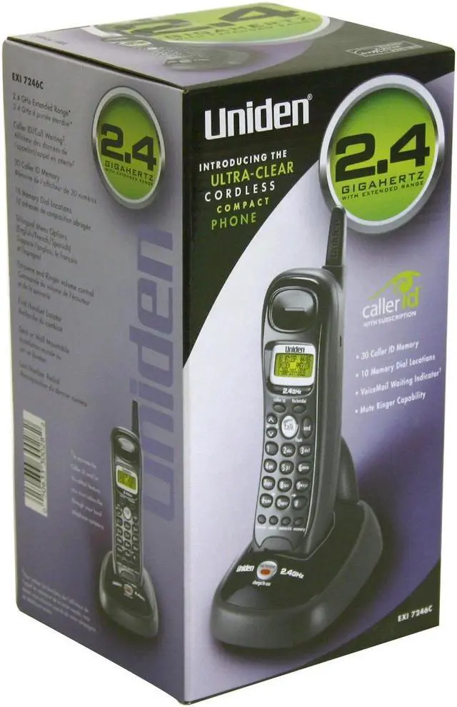 Alt view image 7 of 7 - Uniden EXI7246C 2.4 GHz 1X Handsets Cordless Phone