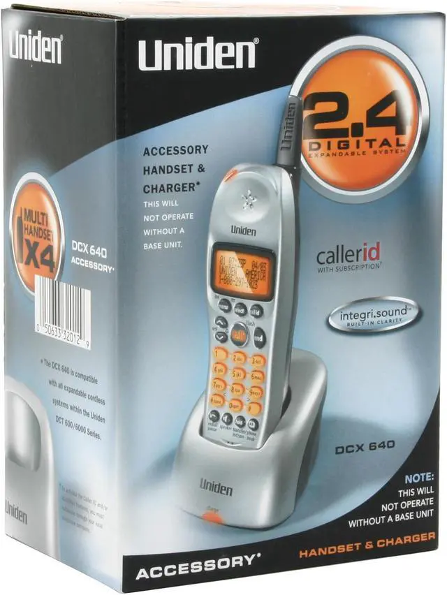 Alt view image 6 of 6 - Uniden DCX-640 2.4 GHz Cordless Expansion Handset