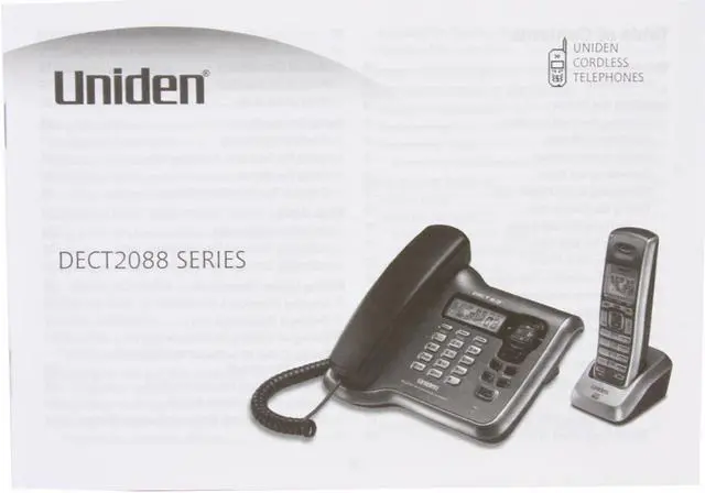 Alt view image 14 of 15 - Uniden DECT2088 DECT 6.0 1X Handsets Expandable Corded/Cordless Telephone Integrated Answering Machine