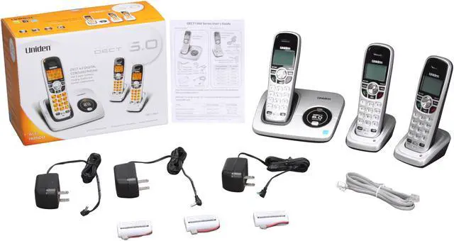 Alt view image 7 of 7 - Uniden DECT1560-3 1.9 GHz Digital DECT 6.0 3X Handsets Cordless Phone