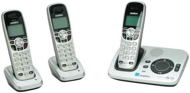 Uniden DECT 6.0 Interference-Free Expandable Digital Cordless Phone  w/Answering System, 3 Handsets & Waterproof Handset