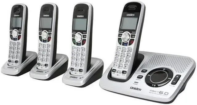 Main image of Uniden DECT1580-4 1.9 GHz Digital DECT 6.0 4X Handsets Cordless Phone Integrated Answering Machine