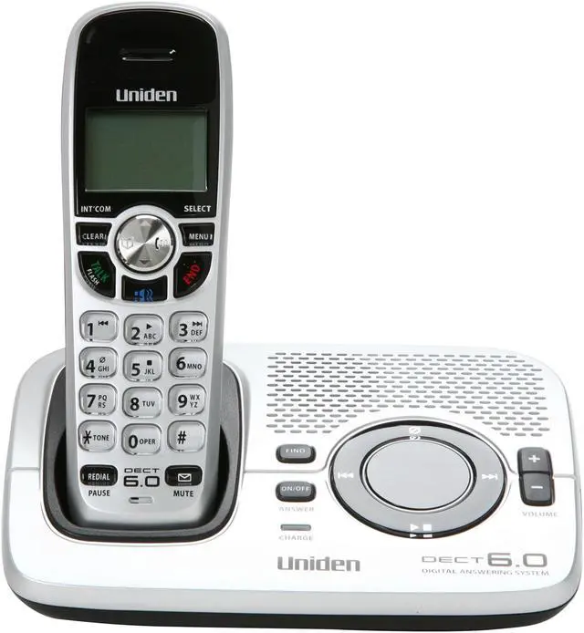 Alt view image 2 of 10 - Uniden DECT1580-4 1.9 GHz Digital DECT 6.0 4X Handsets Cordless Phone Integrated Answering Machine