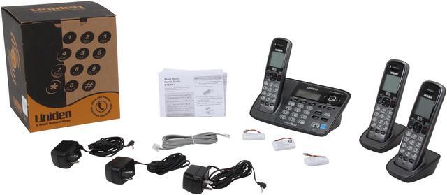 Alt view image 7 of 7 - Uniden D1685-3 Cordless Phone/Answering System with speakerphone and 3 Handsets