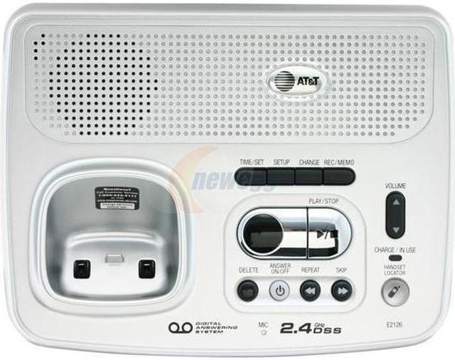Alt view image 3 of 8 - AT&T ATT-E2126 2.4 GHz 1X Handsets Cordless Phone Integrated Answering Machine