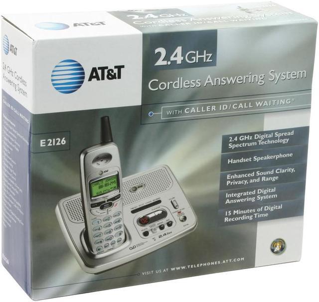 Alt view image 8 of 8 - AT&T ATT-E2126 2.4 GHz 1X Handsets Cordless Phone Integrated Answering Machine