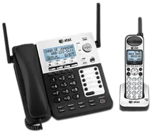 Main image of AT&T SB67138 1.9 GHz Digital DECT 6.0 1X Handsets 4-Line Corded/Cordless Small Business System Integrated Answering Machine