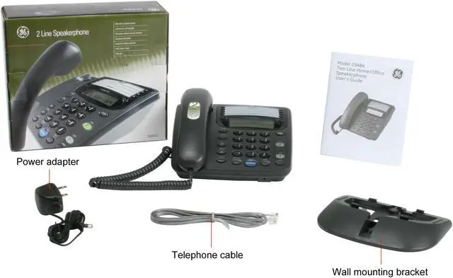 Alt view image 7 of 7 - GE 29484GE2 2-line Operation Corded Phone