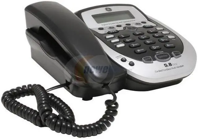 Alt view image 2 of 12 - GE 25881EE3 5.8 GHz Analog 3X Handsets Cordless Phones / Corded Phones Integrated Answering Machine