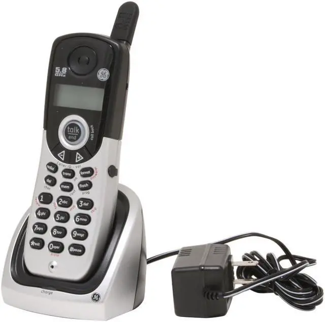 Alt view image 6 of 12 - GE 25881EE3 5.8 GHz Analog 3X Handsets Cordless Phones / Corded Phones Integrated Answering Machine
