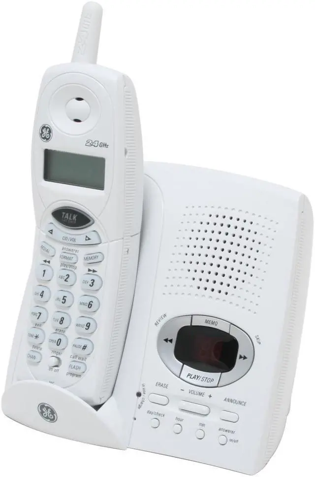 Main image of GE 27851GE1 2.4 GHz 1X Handsets 2.4 GHz Cordless Phone with Answering System with Caller ID Integrated Answering Machine