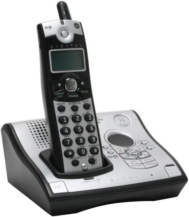 Alt view image 2 of 12 - GE 28031EE3 5.8 GHz Digital FHSS 3X Handsets Cordless Phone Integrated Answering Machine
