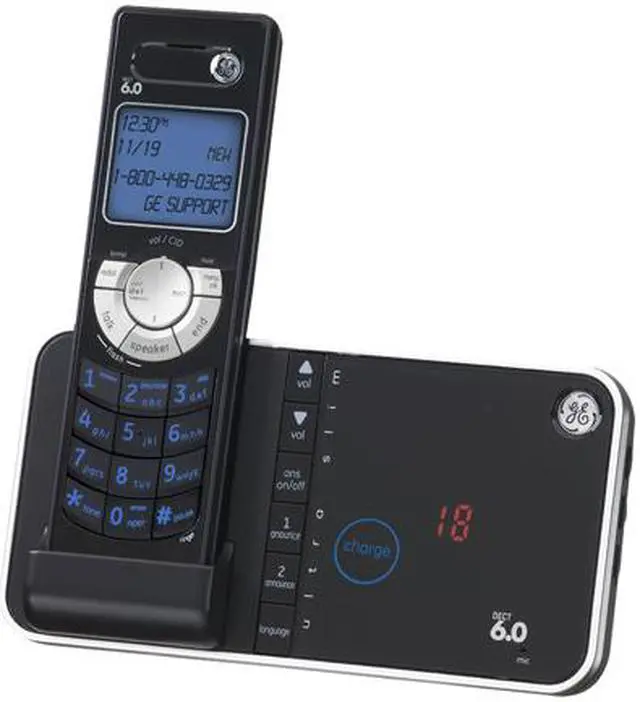 Main image of GE 28118FE1 1.9 GHz Digital DECT 6.0 1X Handsets Cordless Phones Integrated Answering Machine