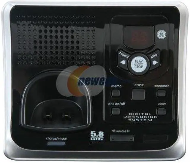 Alt view image 3 of 5 - GE 25942EE3 5.8 GHz Analog 3X Handsets Edge Cordless Phones Integrated Answering Machine