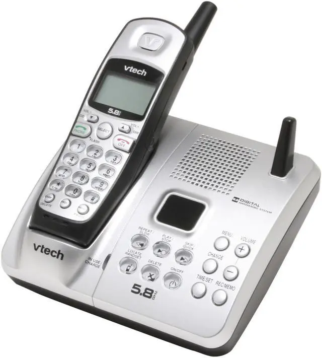 Alt view image 2 of 6 - Vtech ia5854 5.8 GHz 1X Handsets Cordless Phones Integrated Answering Machine