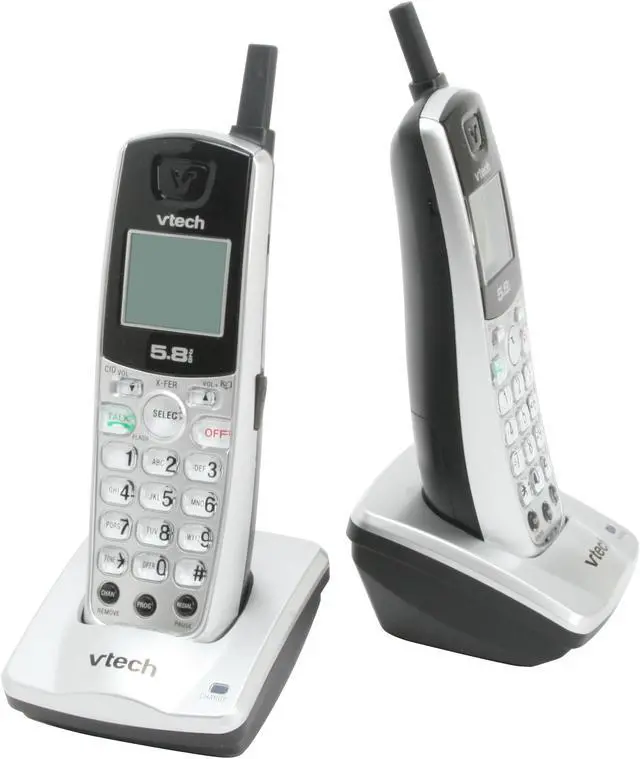 Alt view image 7 of 15 - Vtech VT5878 5.8 GHz 3X Handsets Cordless Phone Integrated Answering Machine