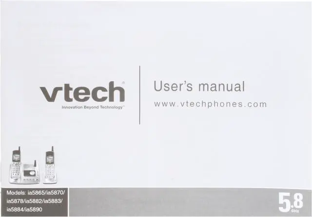 Alt view image 14 of 15 - Vtech VT5878 5.8 GHz 3X Handsets Cordless Phone Integrated Answering Machine