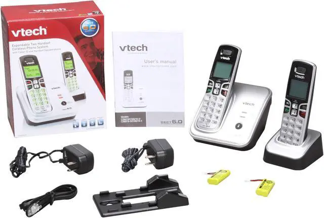 Alt view image 6 of 6 - Vtech CS6219-2 1.9 GHz Digital DECT 6.0 2X Handsets Cordless Phone