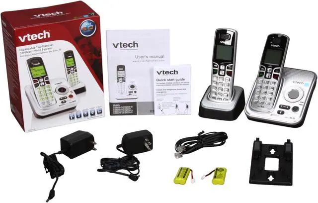 Alt view image 8 of 8 - Vtech CS6229-2 1.9 GHz Digital DECT 6.0 2X Handsets Cordless Phone Integrated Answering Machine