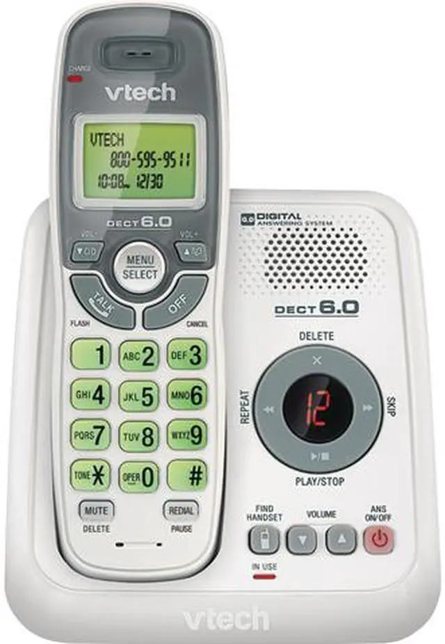 Main image of Vtech VTCS6124 1.9 GHz Digital DECT 6.0 1X Handsets Cordless Phones with Answering System