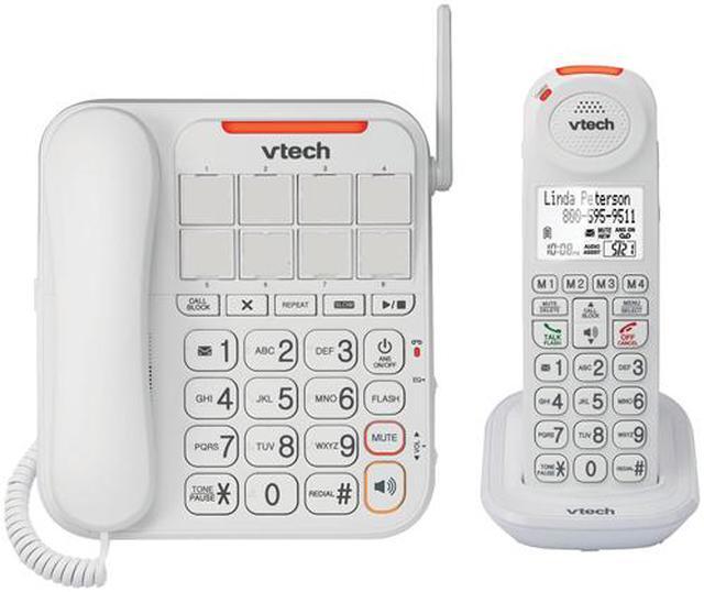 Alt view image 2 of 3 - Vtech VTSN5147 DECT 6.0 Amplified Corded/Cordless Answering System with Big Buttons & Display
