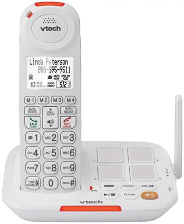 Main image of Vtech VTSN5127 Digital DECT 6.0 4X Handsets Amplified Cordless Answering System with Big Buttons & Display