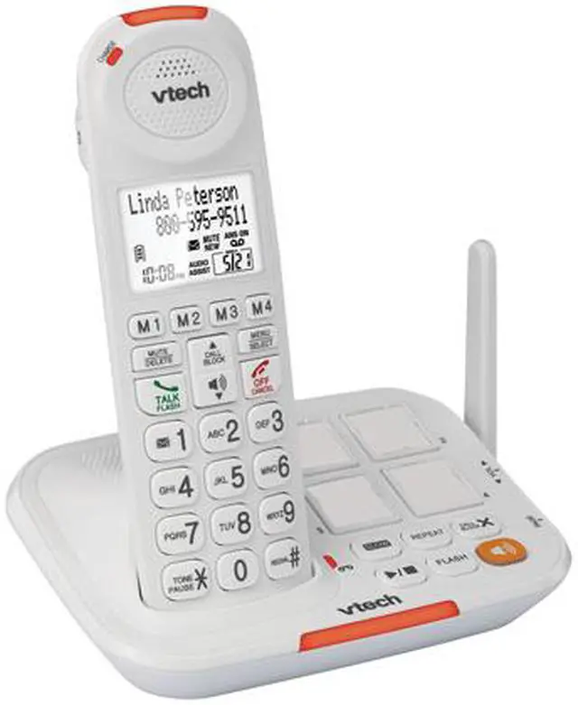 Alt view image 2 of 2 - Vtech VTSN5127 Digital DECT 6.0 4X Handsets Amplified Cordless Answering System with Big Buttons & Display