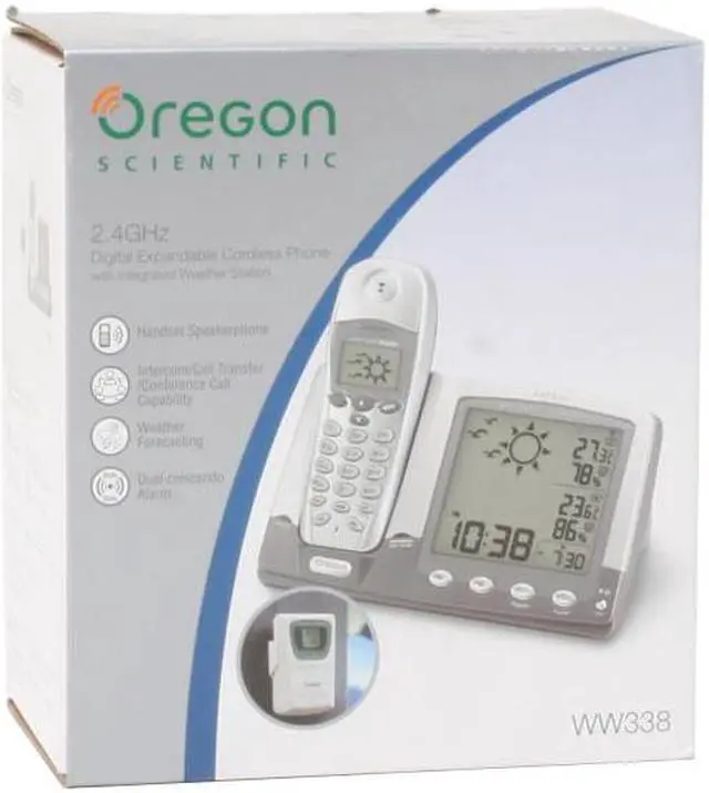 Alt view image 14 of 14 - OREGON SCIENTIFIC WW338 2.4 GHz Digital 1X Handsets Cordless Phone