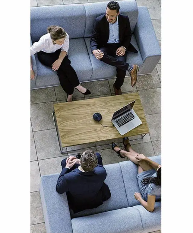 Alt view image 3 of 3 - Jabra Speak 510 MS Speakerphone - Wired/Wireless Bluetooth - Skype for Business, Cisco, Avaya - 4 Meeting Persons Capacity - Omni-directional Microphone(s) - Black - Portable - 7510-109-01
