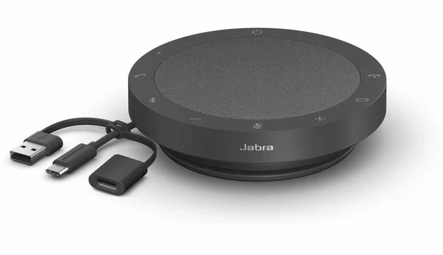 Alt view image 2 of 3 - Jabra Speak2 55 UC Speakerphone - Wired/Wireless Bluetooth - Zoom, Google Meet, Amazon Chime, Microsoft Teams - 50 mm Speaker - Dark Gray - 2755-209-01