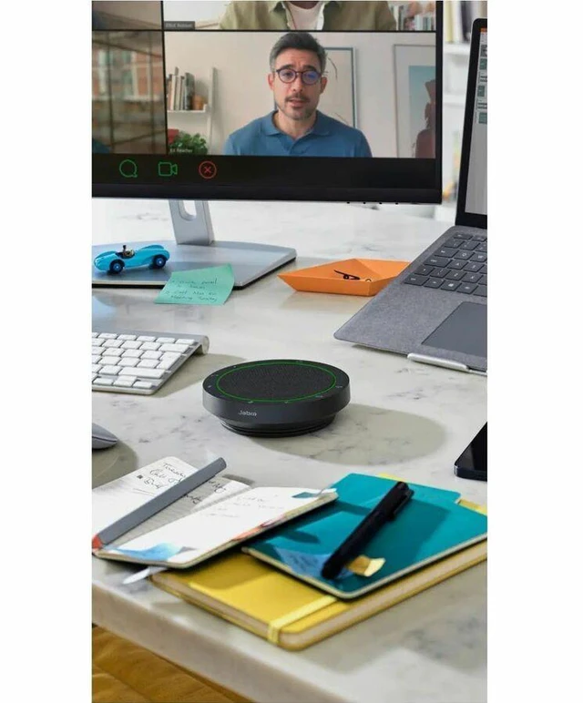 Alt view image 3 of 3 - Jabra Speak2 55 UC Speakerphone - Wired/Wireless Bluetooth - Zoom, Google Meet, Amazon Chime, Microsoft Teams - 50 mm Speaker - Dark Gray - 2755-209-01