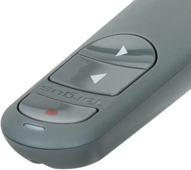 Alt view image 3 of 8 - Targus Control Plus Dual Mode Antimicrobial Presenter with Laser - Laser - Wireless - Bluetooth - 2.40 GHz - Gray - USB - AMP06704AMGL