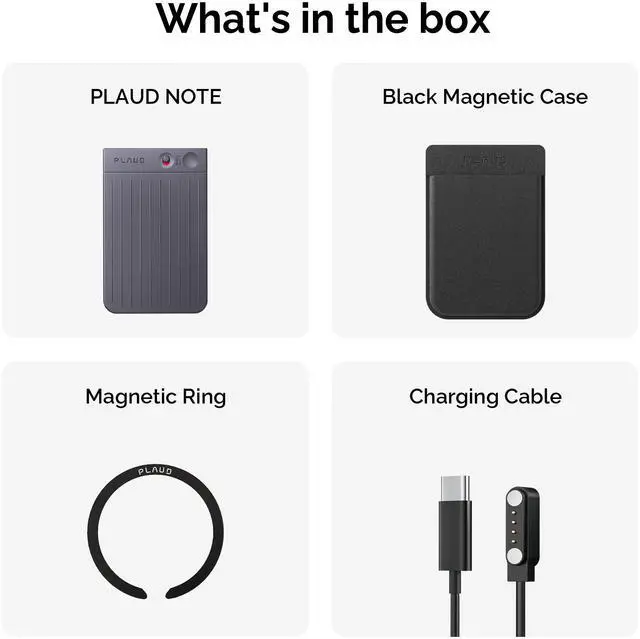 Alt view image 4 of 6 - PLAUD Note AI Voice Recorder (with Black Magnetic Case) AI Transcribe & Summarize, Support 112 Languages, Audio Recorder for Lectures and Meetings, App Control, AI Notetaker - STARLIGHT