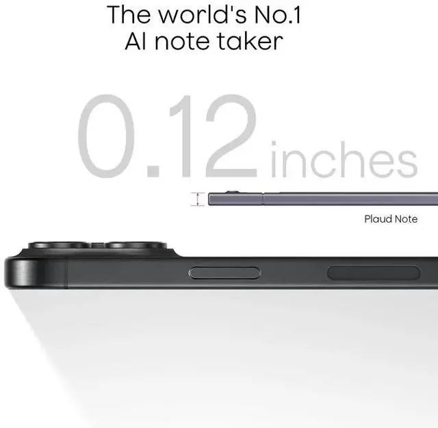 Alt view image 2 of 5 - PLAUD Note AI Voice Recorder w/ Black Magnetic Case, AI Transcribe & Summarize, Support 112 Languages, AI Notetaker for Lectures and Meetings (STARLIGHT)