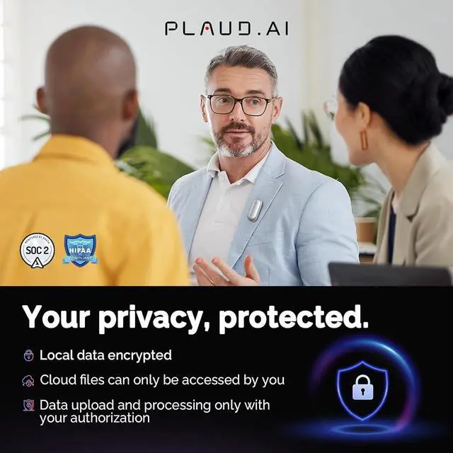 Alt view image 6 of 7 - PLAUD NotePin AI Voice Recorder (64GB Memory) AI Transcribe & Summarize, Support 112 Languages, AI Notetaker for Lectures and Meetings (LUNAR SILVER)