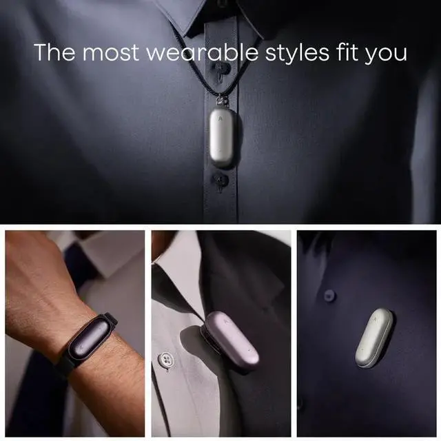 Alt view image 3 of 5 - PLAUD NotePin AI Voice Recorder (64GB Memory) AI Transcribe & Summarize, Support 112 Languages, AI Notetaker for Lectures and Meetings (SUNSET PURPLE)