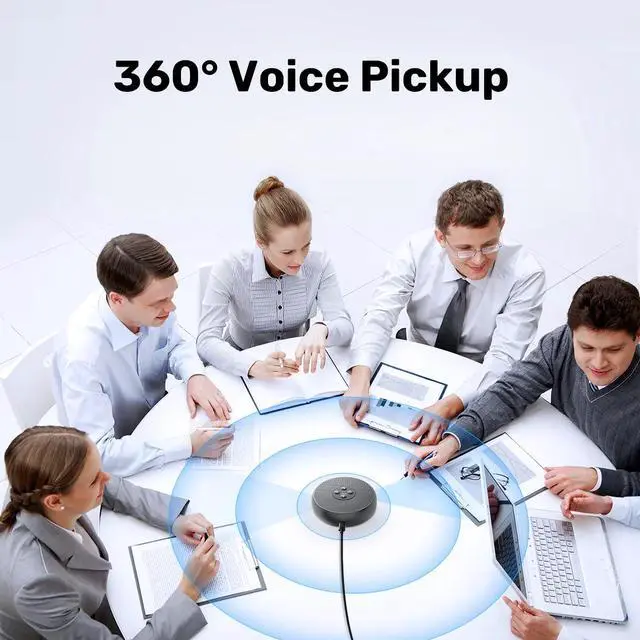 Alt view image 6 of 7 - EMEET OfficeCore M1A USB Speakerphone - 360 Degree 2-Mic Pickup, Full Duplex Communication, Noise Cancellation, Zoom Certified, Plug-and-Play
