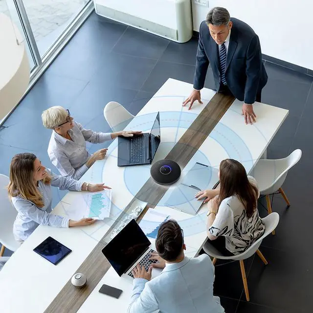 Alt view image 5 of 5 - eMeet OfficeCore M2 Max Dual Way Audio Quality Max Professional Speakerphone - Black  EMM2BM-LD