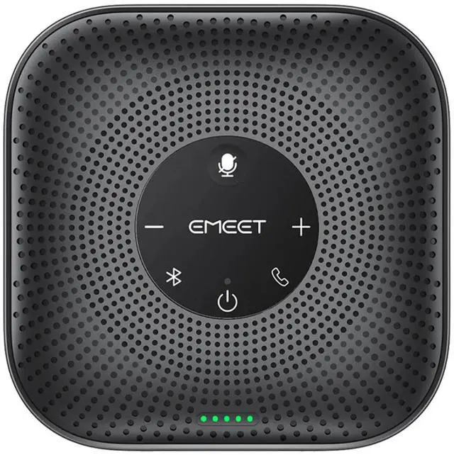 Main image of EMEET OfficeCore M0 Plus Wireless Speakerphone - 4-Mic 360 Degree Pickup, VoiceIA 4.2 Noise Cancellation, Daisy-Chain up to 16 People, Bluetooth 5.0