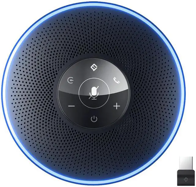 Main image of EMEET OfficeCore M2 Bluetooth Conference Speakerphone - 4-Mic 360 Degree Voice Hunter, VoiceIA Noise Cancellation, Full Duplex, Daisy-Chain up to 20 People