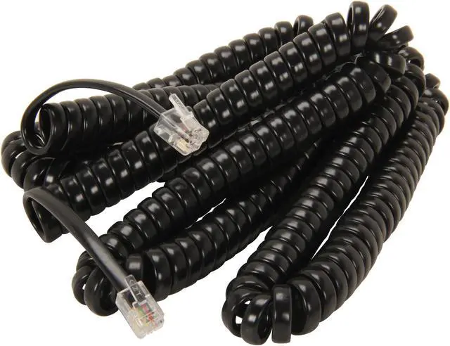 Alt view image 2 of 3 - Belkin F8V101-25-BK Coiled Telephone Handset Cord