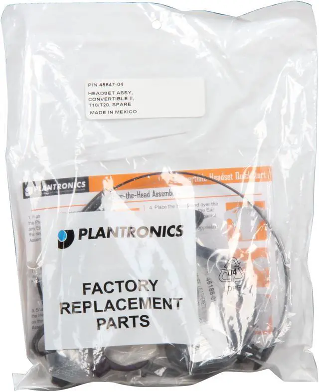 Alt view image 5 of 5 - Plantronics Headset Replacement for SP-05, S10, T10, T10H, and T20 Headsets (45647-04)