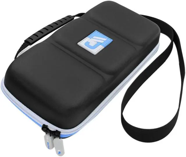 Main image of CASEMATIX NS-10S Heavy Duty Hard Shell Carrying Case Designed Compatible with Nintendo Switch and Accessories - Blue/Grey