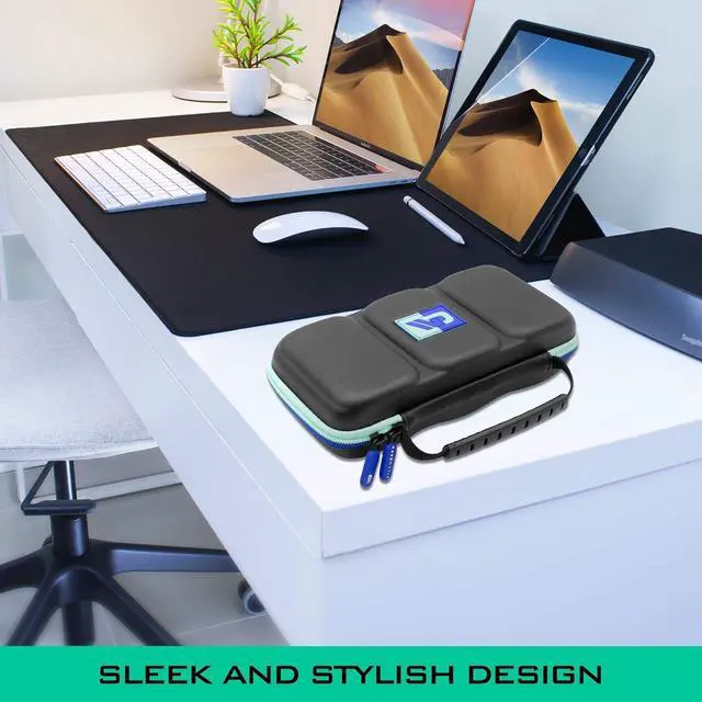 Alt view image 7 of 9 - CASEMATIX - Heavy Duty Hard Shell Carrying Case Designed Compatible with Nintendo Switch Lite and Accessories - Blue Green
