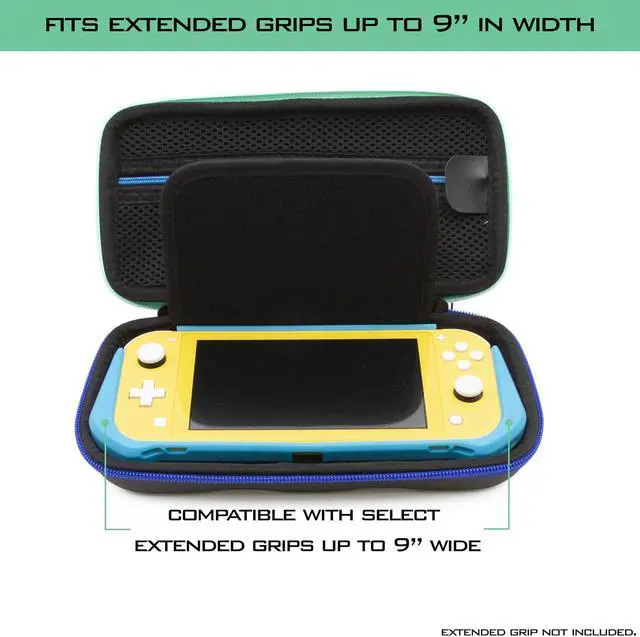 Alt view image 8 of 9 - CASEMATIX - Heavy Duty Hard Shell Carrying Case Designed Compatible with Nintendo Switch Lite and Accessories - Blue Green