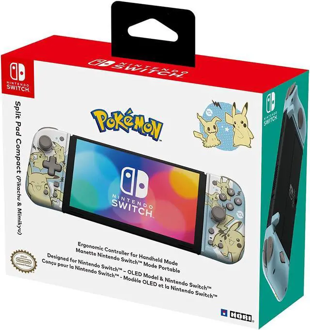 Alt view image 5 of 5 - HORI Nintendo Switch Split Pad Compact Ergonomic Controller for Handheld Mode - Pikachu & Mimikyu Edition