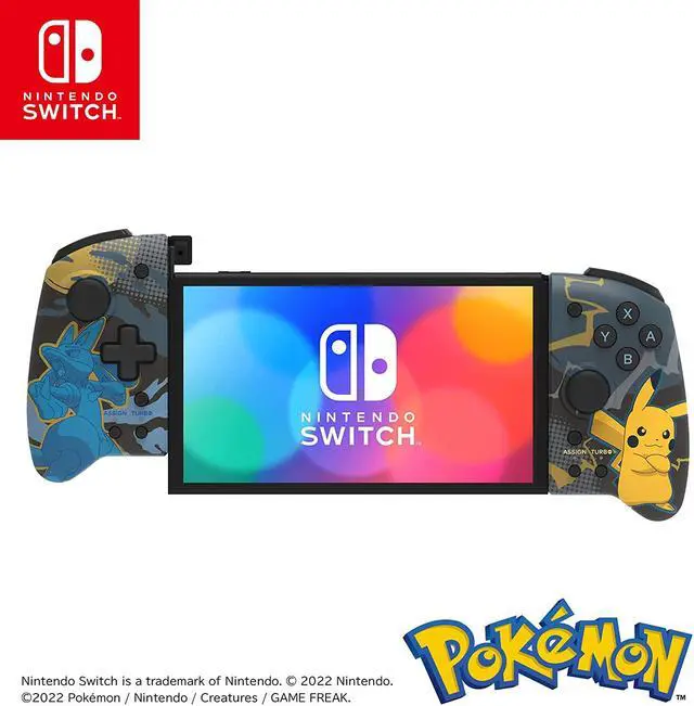 Alt view image 2 of 4 - HORI Nintendo Switch Split Pad Pro Ergonomic Controller for Handheld Mode - Pikachu & Lucario Edition