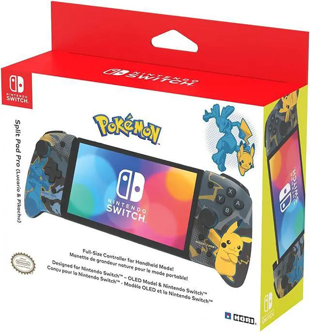 Alt view image 4 of 4 - HORI Nintendo Switch Split Pad Pro Ergonomic Controller for Handheld Mode - Pikachu & Lucario Edition